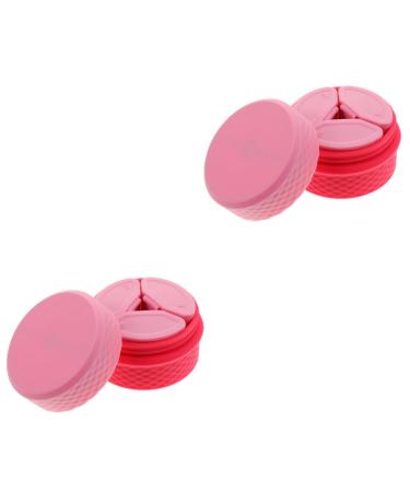 minkissy 2 Sets Cream box makeup pots container durable cream storage jar empty container refillable cream jars portable cosmetic organizer salve jar lotion Storage Box vacation Silica gel