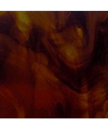 Wissmach Stained Glass Sheet and Mosaic Glass: Medium Amber and Dark Amber Brown, Streaky Crystal (4"x6"-1 Sheet) by BiNARi Glass Studio