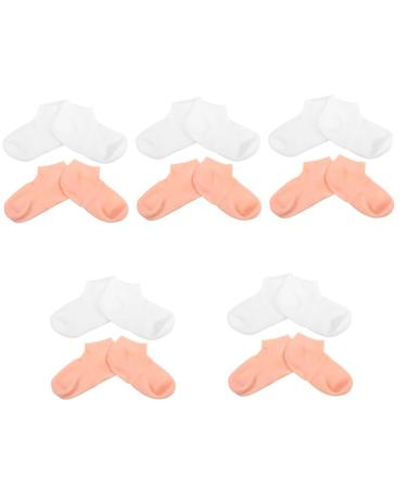Beavorty 10 Pairs Exfoliating Moisturizing Socks Cosmetics Socks Heel moisturizing Socks Cotton spa Socks Lotion Gloves whitening Lotion spa Socks for Women Torn Socks Girl sebs Elasticity