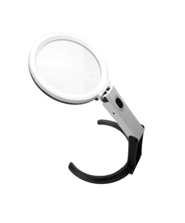Magnifiers Folding Portable Desktop Repair Magnifier 6 Times 10 Times Large Mirror with LED Lights