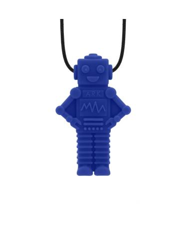 ARK chewing chain in various strengths and shapes with adjustable tears and ATC care instructions - sensory necklace biting block chewing teething autism (robot soft dark blue) robot soft dark blue