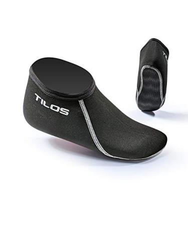 Tilos 3mm Waterproof Neoprene Fin Socks for Scuba Diving, Snorkeling, Swimming, Watersports, Hiking & Many More Gray Large