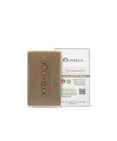 Olivella Face and Body Soap Raw fragrance free All-natural 100 Percent Virgin Olive Oil From Italy 3.52-oz Bars (Pack of 12) by Olivella