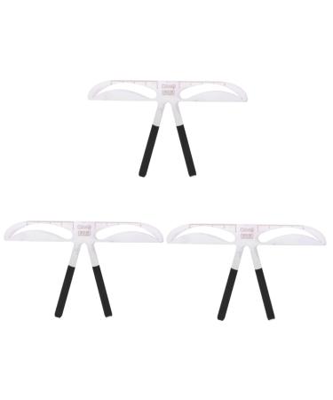 Amosfun 3pcs Eye Brow Shaping Kit Eyebrow Drawing Tools Eyes Eyebrow Ruler Set Template Eyebrow Shape