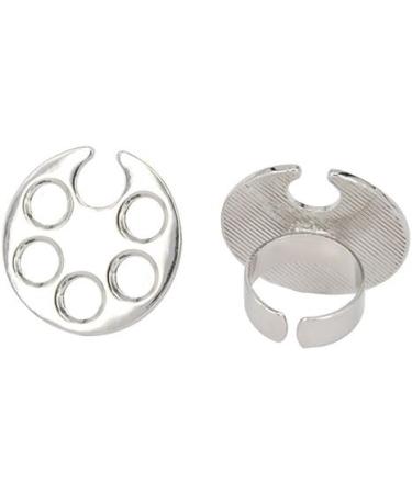 Brussels 1 Pc Women Mini Manicure Palette Metal Nail Art Polish Palette Paint Palette Finger Rings Manicure Cream Open Ring 1 - Buy Online on GoSupps.com