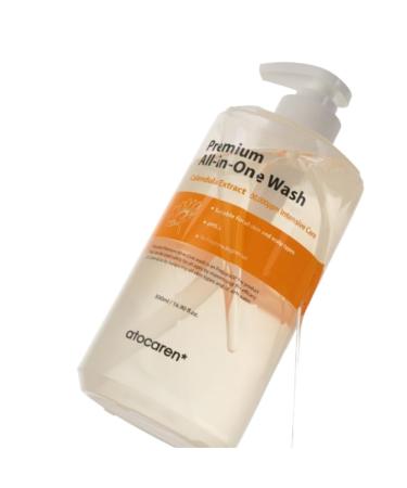 atocaren Calendula Wash Popular Korean All-in-One Cleanser for Scalp Face & Body 100 000ppm Calendula Fragrance-Free Gentle Care for Kids & Adults