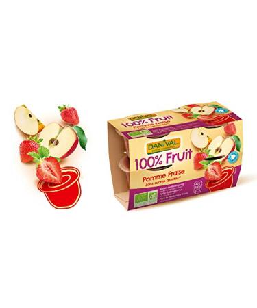 DANIVAL - MANZANA FRESA PURE 4X100G