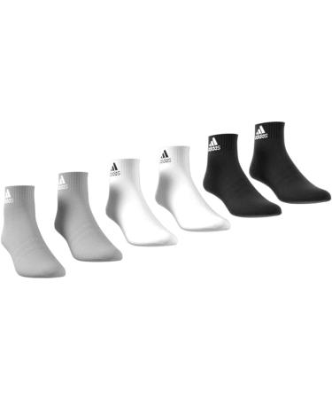 Buy adidas Unisex Cushioned Sportswear Ankle Socks - 6 Pairs (Size 34-36) - White & Black | International Shipping Available - Buy Online on GoSupps.com