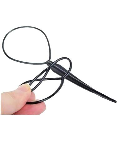 2pcs Hair Braid Accessories tail Styling Maker Clip French Braid Tool Magic Topsy Tail Loop Hair KitWomen Girls(black) Attractive Design - Buy Online on GoSupps.com