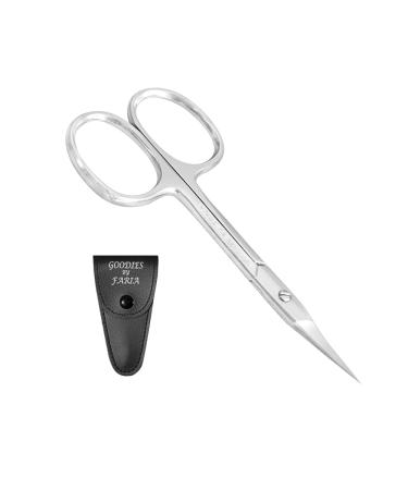 Accessory High Grade 440C Japanese Steel Cuticle Scissors With Sharper Edge, Grooming Precise Pointed Tip , Women and Men Manicure, Pedicure, Eyebrow, Nail Trimming, Eyelash, Dry Skin Matte Silver