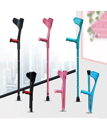 1 Pair 2 Units Crutches Adults Medical Forearm Crutches Folding Walking Sticks Adjustable Crutches for Adults and Children with Heights 140-190cm decorate Lucky Star Selfless dedication Black - Buy Online on GoSupps.com
