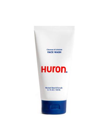 Huron - Men's Daily Face Wash. Creamy cleanser with natural exfoliants gently clears away dirt, oil and pollution. Conditions skin. 100% vegan, sulfate-free. 5.1 fl oz. (Pack of 1) 5.1 Ounce (Pack of 1)