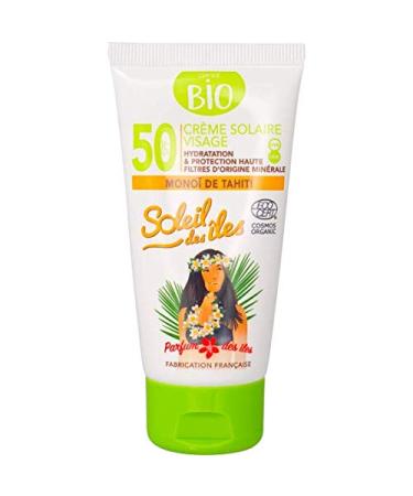 Soleil des îles - Organic facial sunscreen with Tahitian monoi SPF50 - 50 mL