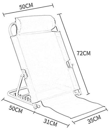 Adjustable Sit-Up Backrest for Nursing & Disabled Patients - Orthopedic Support 72cm - 6 Colors Available - Buy Online on GoSupps.com