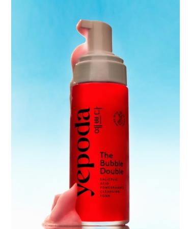 Yepoda - THE BUBBLE DOUBLE - Salicylic Acid & Pomegranate Cleansing Foam Korean Cosmetics (120ml) - Buy Online on GoSupps.com