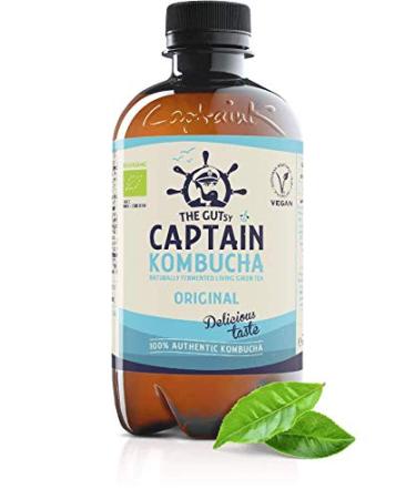 Gutsy Captain Kombucha - Raw Vegan Kombucha Tea with Live Cultures (12 x 400ml Mix Box) - No Preservatives Unpasteurized International Shipping - Buy Online on GoSupps.com