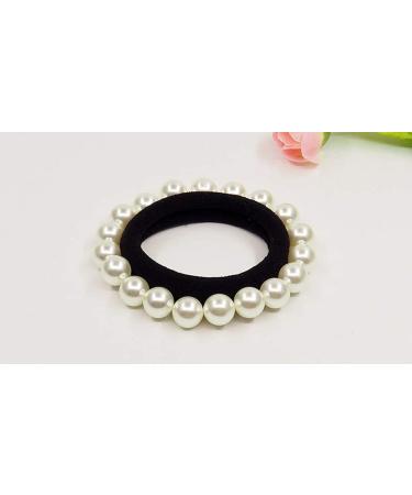 Suoirblss Imitation Pearl Hair Elastics - 5 PCS Elastic Bands for Ponytails and Bracelets - Buy Online on GoSupps.com