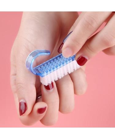 2Pcs Nail Brushes with Plastic Handle for Easy Fingernail Cleaning - Black, Hands and Feet - Buy Online on GoSupps.com