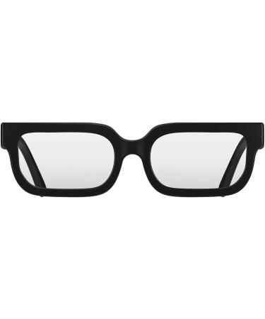 London Mole Eyewear | Icy Blue Light Blocking Glasses - Square/Rectangular Style | Anti-Eye Load for Screens | Unisex Matt Black with Feder Hinges - Buy Online on GoSupps.com