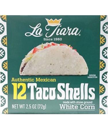 La Tiara White Taco Shell (Box of 12)