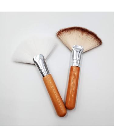 SALOCY Fan Brush Set - 2 PCS Highlighting & Powder Foundation Makeup Brushes - Buy Online on GoSupps.com