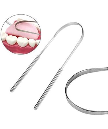 Premium Surgical Stainless Steel Tongue Scraper | 2-Pack Professional Tongue Brush for Healthy Oral Care & Fresh Breath - Buy Online on GoSupps.com