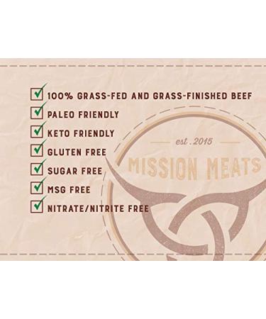 Mission Meats Keto Sugar Free Grass-Fed Beef Snack Sticks | Non-GMO, Gluten Free, Paleo | Healthy Natural Meat Jerky | 1 Ounce (Pack of 12) - Buy Online on GoSupps.com