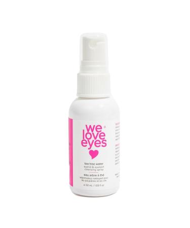 We Love Eyes - Tea Tree Water Eyelid & Eyelash Cleansing Spray - 100% Oil Free perfect for lash extensions remove debris no rinse formula