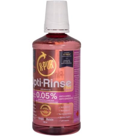X-PUR Xylitol Mouthwash - 0.05% X-PUR Opti-Rinse Plus With Citrox - Antibacterial Mouthwash - Grape Flavored Alcohol-Free Mouthwash - 500 ml - Buy Online on GoSupps.com