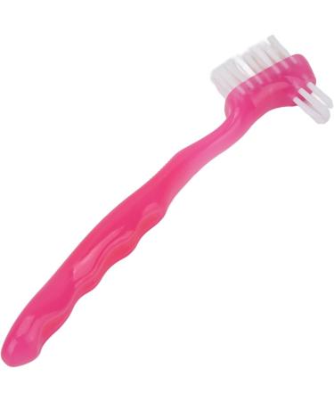 Shop Ergonomic Double-Sided Denture Brush for Home & Travel Safe & Stylish (Pink) - International Shipping Available - Buy Online on GoSupps.com