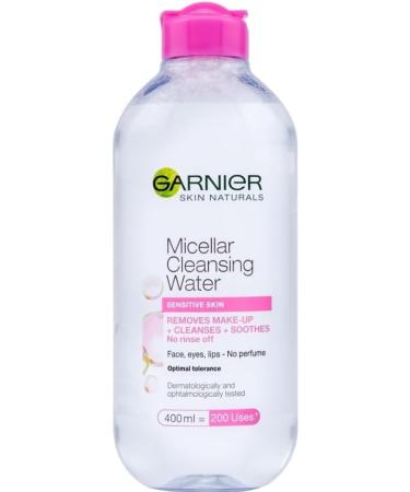 Garnier Micellar Cleansing Water Gentle face Cleanser & Makeup Remover Fragrance-Free Vegan Formula Suitable For All Skin Types Even Sensitive Skin Active 400ml - Buy Online on GoSupps.com