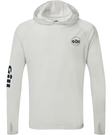 GILL Men's XPEL Long Sleeve Fishing Sun Hoodie - Medium Glacier | 50+ UV Protection, Water & Stain Repellent - Buy Online on GoSupps.com