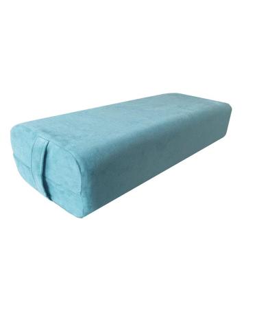 NGT new guide steps Yoga Bolster Pillow for Meditation and Support - Rectangular Yoga Cushion Foam Wedges Washable Suede Pillowcase for Men and Women with Carry Handles. Green Soft fabric