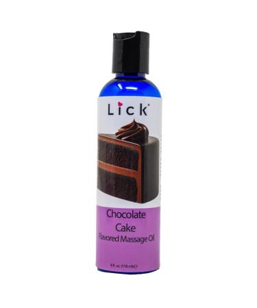 Lick Chocolate Cake Flavored Massage Oil - Edible Vitamin E Oil Warming Body Oil for Date Night Coconut Massage Oils for Couples Nourishing Ideal for Women 4 oz