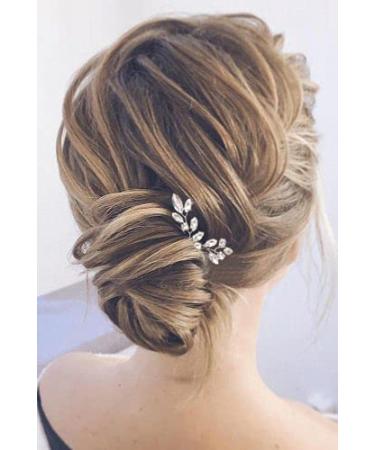Bestshoot Bridal Hair Accessories - 3pcs Crystal Wedding Hair Pieces - Handmade Rhinestone Hair Pins (Silver) for Women, Girls, Bridesmaids - Buy Online on GoSupps.com