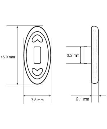 ASKANA Silicone Oval Nose Pads Model #2 - 15mm for Glasses & Sunglasses (3 Pairs) - Buy Online on GoSupps.com