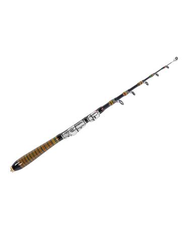 Omabeta telescopic fishing rod robust portable fishing rod frictional fishing rod fishing rod with a high carbon content for hiking (150cm)