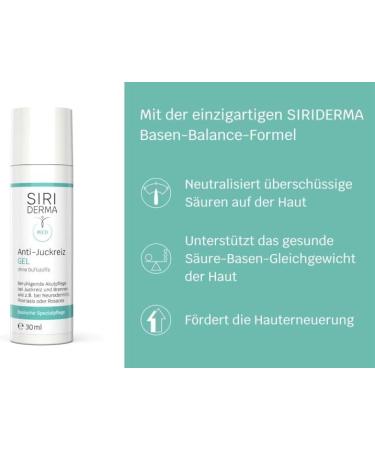 Siriderma Anti-Itching Gel | Soothing Relief for Neurodermatitis Psoriasis & Rosacea | Fragrance-Free 30ml - Buy Online on GoSupps.com
