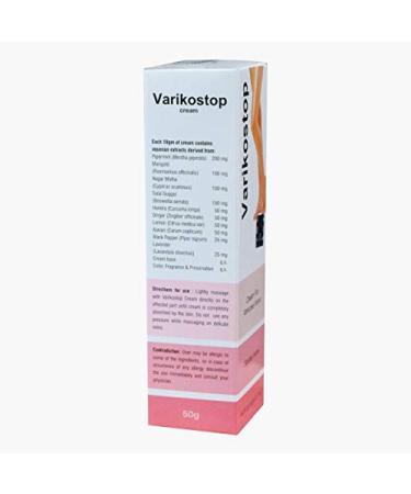 Shivalik Herbals Varikostop Cream 50g - Best International Shipping for Vein Relief - Buy Online on GoSupps.com