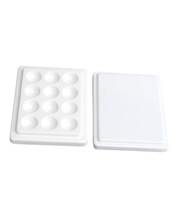 ULDIGI 1PC Nail Art Painting White Gel Nail Polish Makeup Palette Tray Accessories Nail Polish Holder Cosmetic Ceramic White Small Mixing Tray