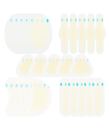 25 Pieces Blister Bandages Foot Blister Protection Adhesive Waterproof Gel Guard Heel Pads Cushion for Foot Toe and Heel