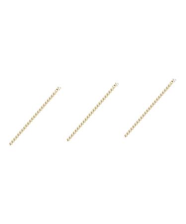 VALICLUD Girlfriend Gift 3pcs Heart Shaped Bracelet Gold Plated Jewelry Copper Bracelets Heart Shaped Chain Accessories Miss Simple Girlfriend Gifts