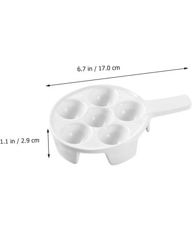 Mikinona 1pc Baked Snails Escargot Dish for Kitchen Server Dish Tableware Plate Escargot Cooking Mushroom Snail Dish Snail Bakeware Escargot Baking Ceramics Food Server Disk White 17X2.9CM White - Buy Online on GoSupps.com