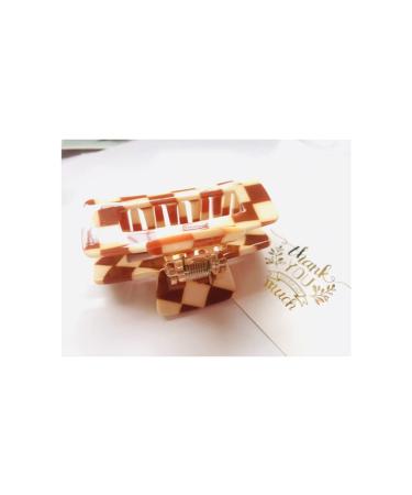 Multicolored Checkered Hair Claw Clip for Thick Hair - YOEMAYUNER (Kaffee) - Buy Online on GoSupps.com
