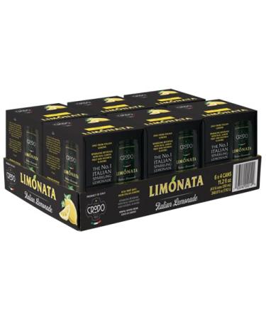 Fonti Di Crodo Limonata, Italian Sparkling Lemonade, 11.2 Oz. Cans (Pack of 24)