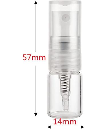 TIANZD Pack of 25 Empty 2ml Clear Transparent Glass Fine Mist Pump Spray Bottles Travel Mini Portable Spray Perfume Cosmetic Containers Sample Vials Refillable with Funnel and Dropper - Buy Online on GoSupps.com
