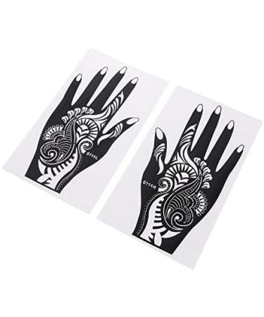 Henna Stencil 1PC - Temporary Hand Tattoo Body Art Sticker for Wedding - Body Art Template Tool - Buy Online on GoSupps.com