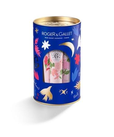 ROGER & GALLET | Hand & Nail Cream Trio Gift Set | Nourishing Hand Cream & Hand Moisturizer | Limited Edition - Red Ginger Fig Blossom Rose Hand Cream Tin Trio - Buy Online on GoSupps.com