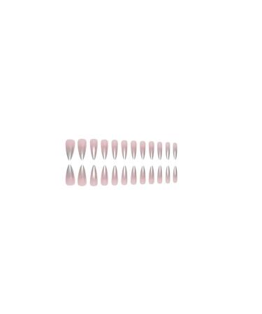Justotry 24 Pieces Gray Stiletto Nails | Gradient French Press on Artificial Nails | Nude Almond Fake Nails for Women - Perfect for Nail Art - Buy Online on GoSupps.com