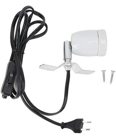 Pofet Reptile Heat Lamp Holder E27 400W - Rotatable Ceramic Heating Lamp with Switch & Clip for Lizards Turtles & Reptiles - Buy Online on GoSupps.com